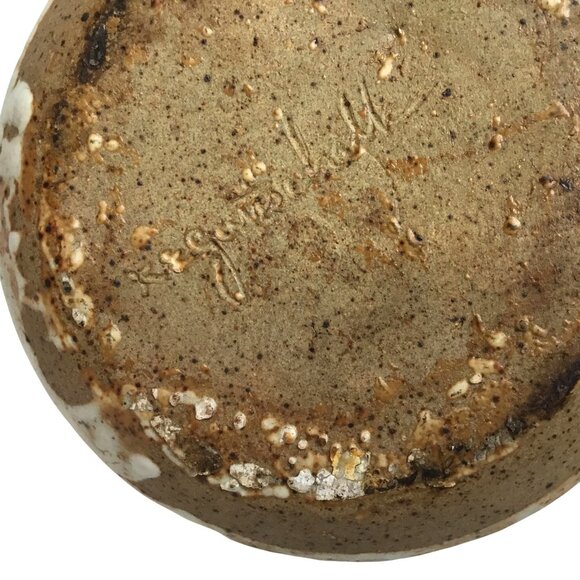 Vintage Wabi-Sabi 6.5" Signed Studio Pottery Stoneware Teapot Speckled/Ash Glaze - Picture 8 of 13